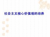 社会主义核心价值观的培养