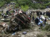 危地马拉一长途客车坠崖造成至少43人死亡