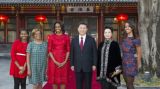 习近平和夫人彭丽媛会见美国总统奥巴马夫人米歇尔