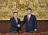 习近平同蒙古国总统额勒贝格道尔吉举行会谈