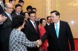 张德江会见香港工会联合会访京团 