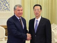 张高丽会见俄罗斯石油公司总裁