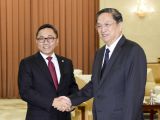 俞正声会见印尼人民协商会议主席