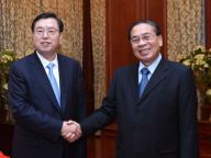 张德江出访老挝精彩图集