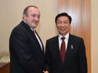 李源潮会见格鲁吉亚总统