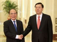 张德江与越南国会主席阮生雄会谈