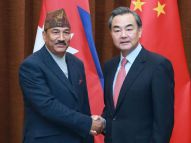 王毅与尼泊尔副总理兼外长塔帕会谈