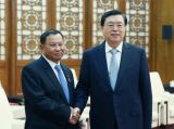 张德江会见柬埔寨参议院主席赛冲