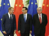 李克强同图斯克、容克举行第十八次中国欧盟领导人会晤