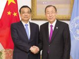 【李克强美洲三国行】会见联合国秘书长潘基文