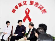 刘延东在京考察艾滋病防治工作