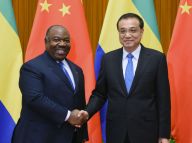 李克强会见加蓬总统邦戈