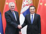李克强会见塞尔维亚总统尼科利奇