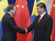 习近平会见瑞典首相勒文