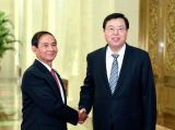 张德江会见缅甸联邦议会人民院议长