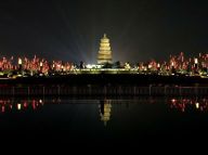【新春佳节】西安：大雁塔夜景绚丽