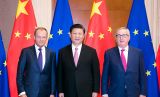 习近平会见欧洲理事会主席图斯克和欧盟委员会主席容克