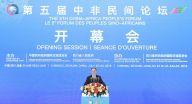 王岐山出席第五届中非民间论坛开幕会