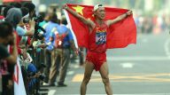 田径——中国选手王凯华夺得男子20公里竞走冠军