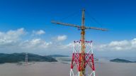 世界最高输电铁塔进入施工冲刺阶段