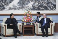 王岐山会见巴基斯坦总理伊姆兰·汗