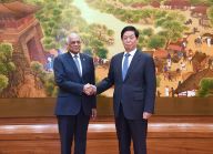 栗战书同埃及议长阿里举行会谈