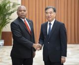 汪洋会见利比里亚临时参议长阿尔伯特·切