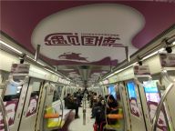 国博地铁1号线开“分馆”秀国宝
