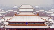 景山公园雪后银装素裹