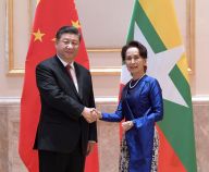 习近平会见缅甸国务资政昂山素季