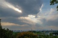 北京：景山公园观日落