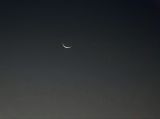 清晨上演金星合月