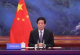 栗战书同老挝国会主席巴妮举行会谈