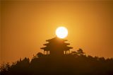 景山公园万春亭日出