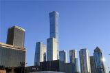 蓝天下CBD建筑群更显壮美