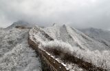 春雪飞落古长城