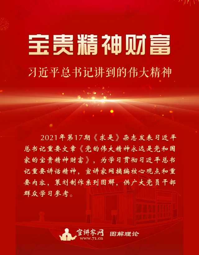 宝贵精神财富，习近平总书记讲到的伟大精神