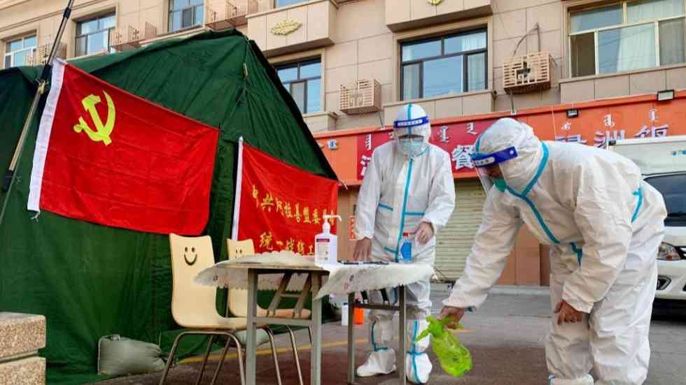 党旗高高飘扬在额济纳——万余名党员挺起额济纳旗抗疫钢铁脊梁