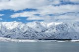 新西兰阿什伯顿的湖泊、雪山倒影美景