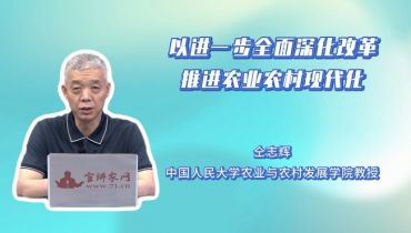 以进一步全面深化改革推进农业农村现代化