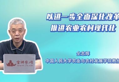 以进一步全面深化改革推进农业农村现代化