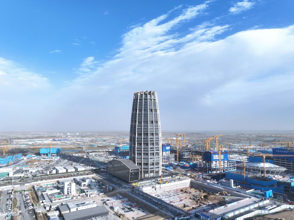 雄安新區(qū)啟動(dòng)區(qū)（2025年4月1日攝，無人機(jī)照片）。新華社記者 邢廣利 攝