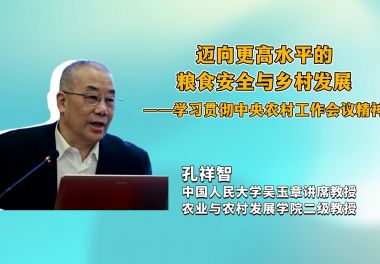 迈向更高水平的粮食安全与乡村发展——学习贯彻中央农村工作会议精神