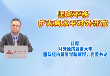 坚定不移扩大高水平对外开放
