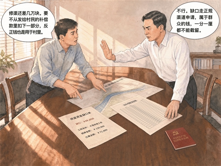 群众财物莫截留，雁过拔毛纪不容。