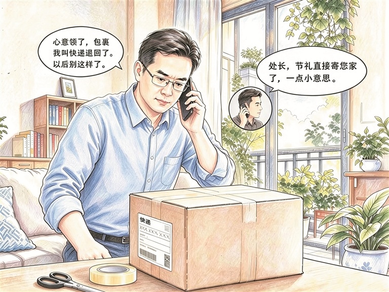 &ldquo;隔空收礼&rdquo;要不得，原路退回心自安。